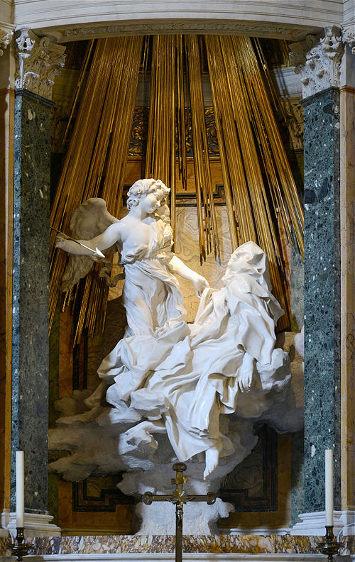 Bernini's sculpture The Ecstasy of Saint Teresa, Santa Maria della Vittoria, Rome