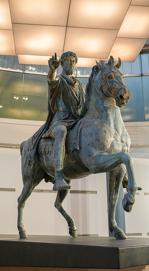 The equestrian statue of Marcus Aurelius, Capitoline Museums, Rome